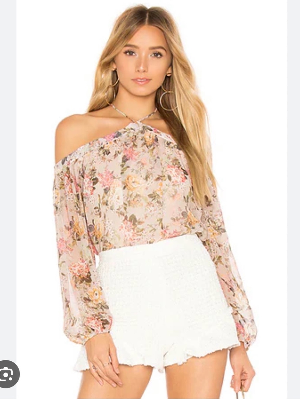 Bailey 44 Blush Floral Off-the-Shoulder Blouse